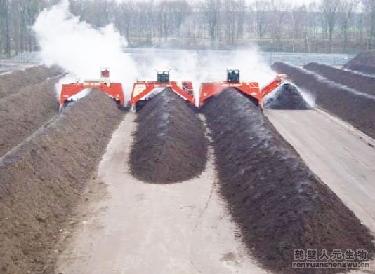 履帶式翻堆機(jī)露天堆肥場(chǎng)地土建效果圖紙